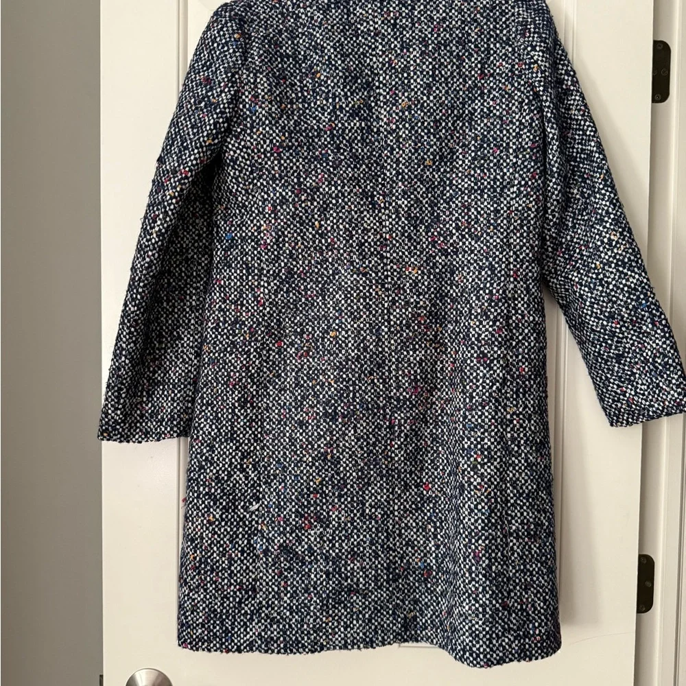 J. Crew Navy Speckled Wool-Blend Pea Coat - Picture 6 of 8